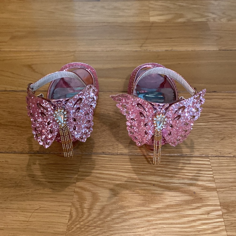 Pink sparkle dress up shoes